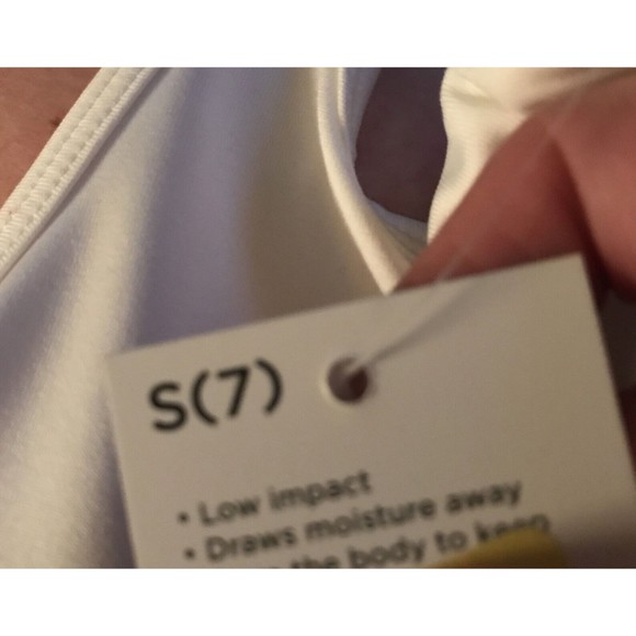 Tek gear girls white Racerback sports bra Size 7 Light Support Low Impact NWT - Picture 4 of 6